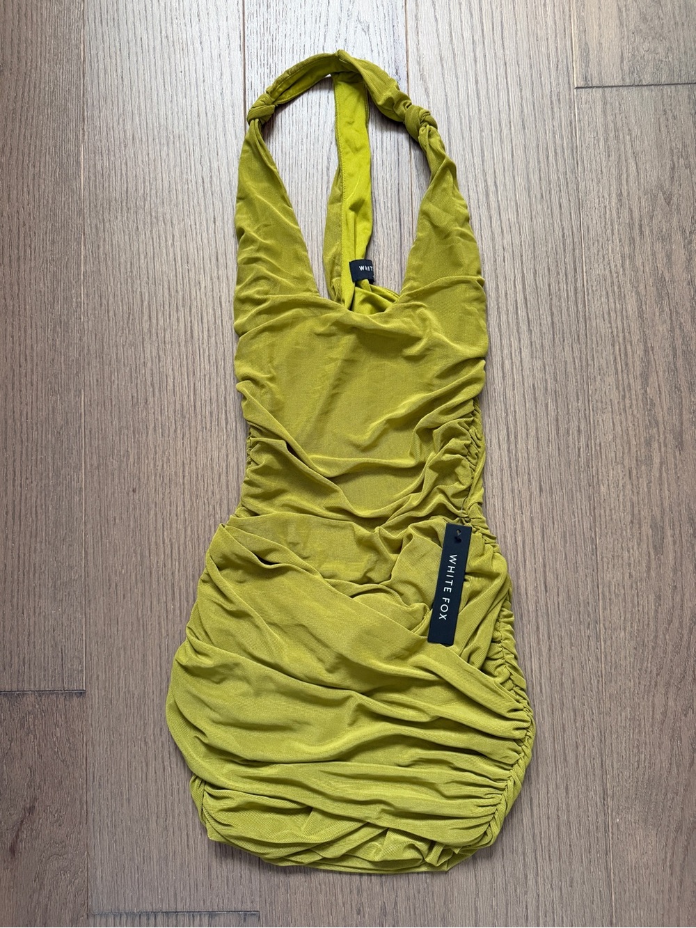 Setting the Vibe Mini Dress Chartreuse - Picture 3 of 4